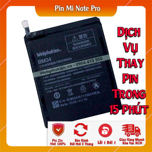 Pin Webphukien cho Xiaomi Mi Note Pro  Việt Nam (BM34) - 3090mAh 